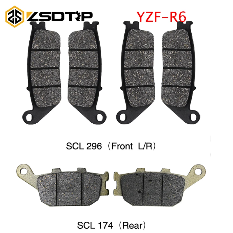 

ZSDTRP для Yamaha YZF-R6 2003 2004 2005 2006 2007 2008 2009 2010 2011 2012 2013 набор дисковых тормозных колодок для гоночного мотоцикла тормозные колодки