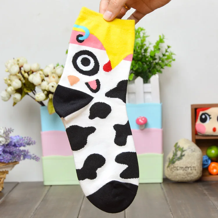 Новинка 2018 женские короткие носки с мультяшным рисунком животных для осенне