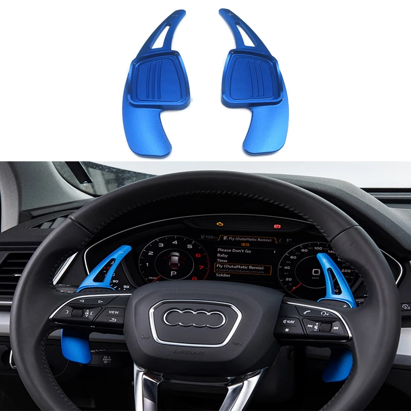 

1Pair Car Steering Wheel Shifter Gear Shift Paddle Extension For 2017 Audi A4L A6 Q7 TT TTS Interior Upgrade Accessories