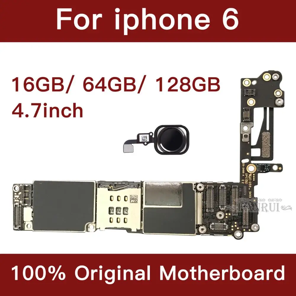 Для iPhone 6 4 7 дюймов материнская плата разблокированная с Touch ID