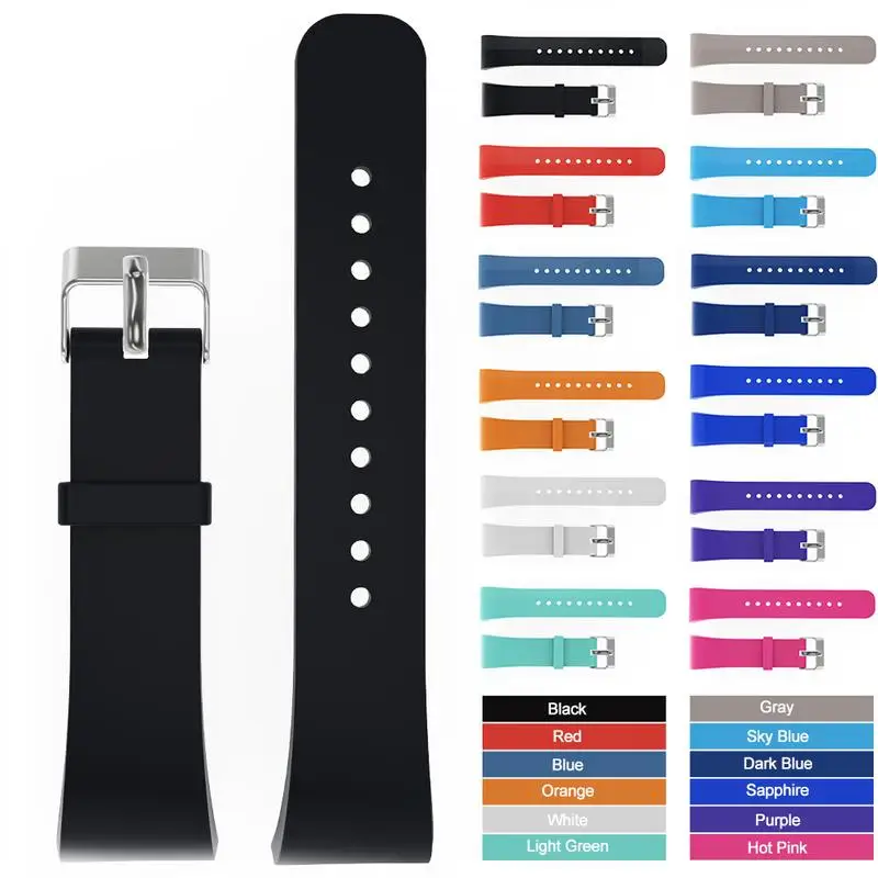 Силиконовый сменный ремешок для Samsung Gear Fit2 Pro R360 R365 R366 21 см|Смарт-аксессуары| |