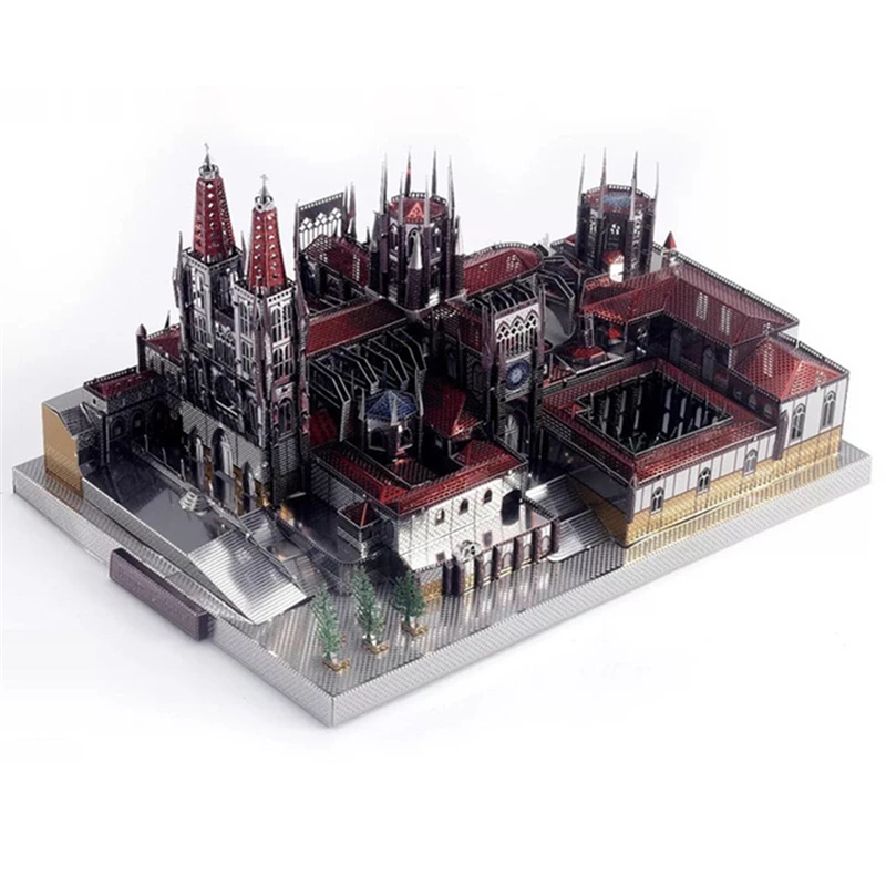 Burgos Cathedral Architecture 3D металлические пазлы сделай сам сборка цветная модель