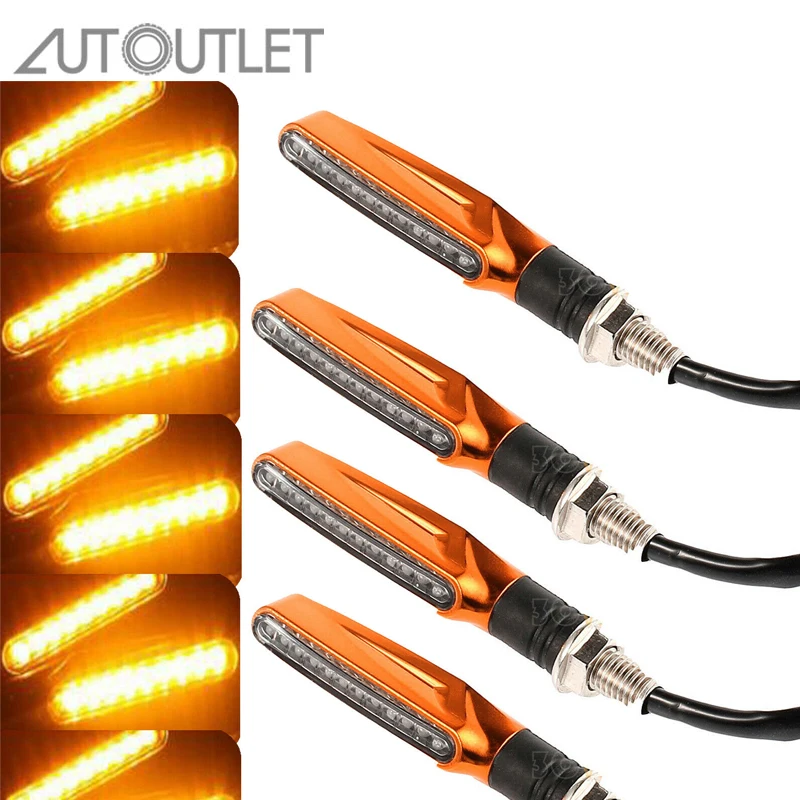 AUTOUTLET 4 шт. светодиодный индикатор сигнала поворота для мотоцикла велосипеда