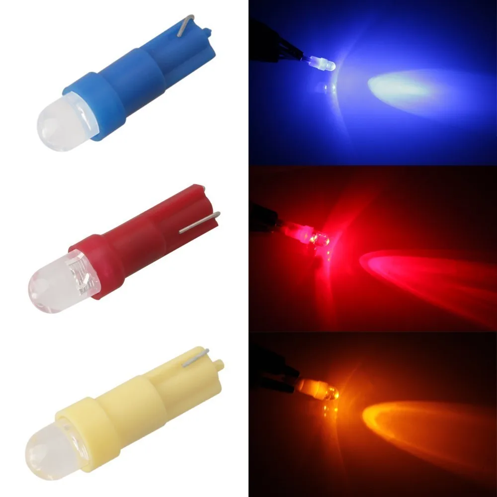 10 шт. Автомобильный интерьер T5 Led 1 SMD DC 12V световая приборная панель клиновидная