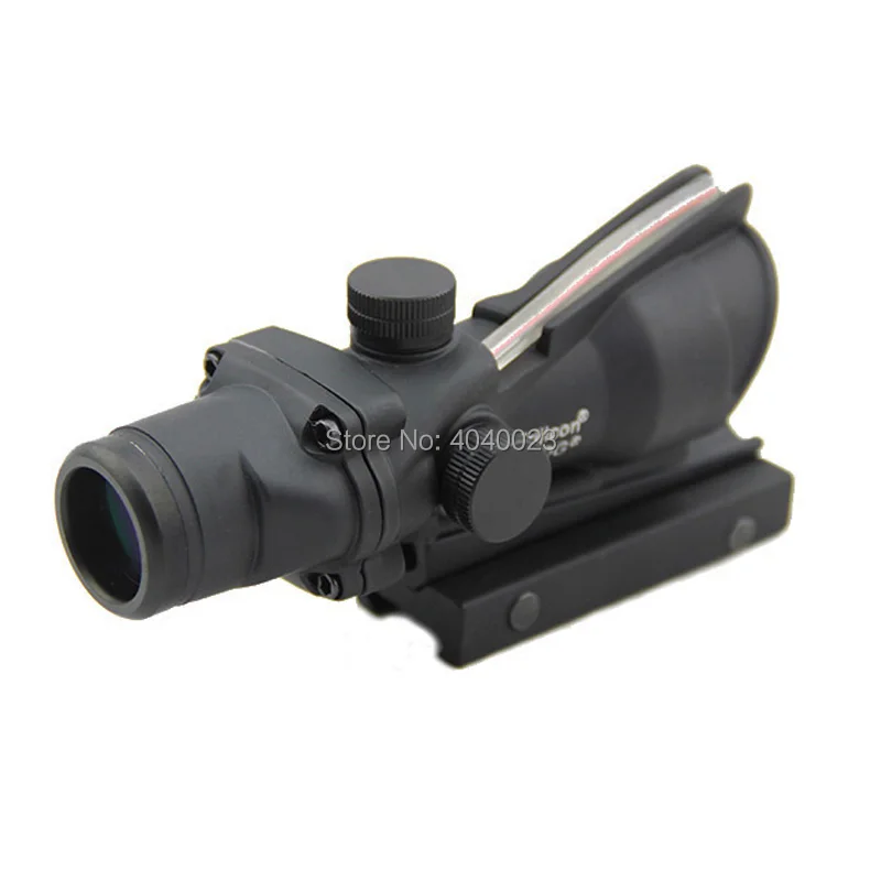 Прицел охотничьей винтовки ACOG 4X32 оптический прицел из волокна с красной точкой и