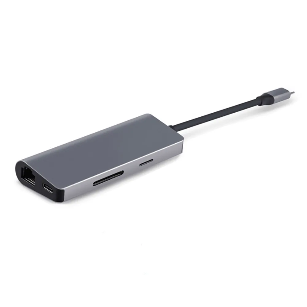 Тип usb C концентратор с HDMI 4 К RJ45 PD Thunderbolt 3 адаптер 2 USB 0 Мощность доставки SD Card Reader