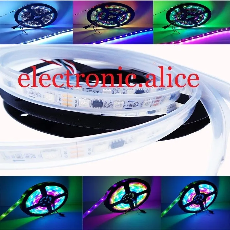 WS2811 5050 RGB Светодиодная лента 1 м 5 150 300 450 светодиодов адресуемых DC12V