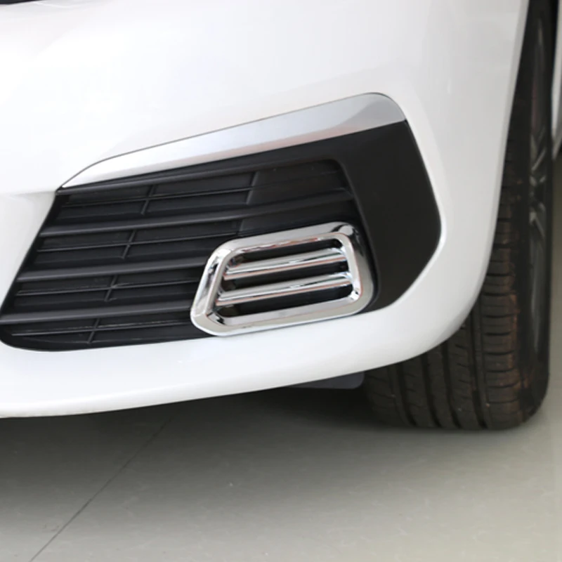 

My Good Car Fog light trim strip Grille fog light decoration bright frame for Peugeot 308 Car accessories