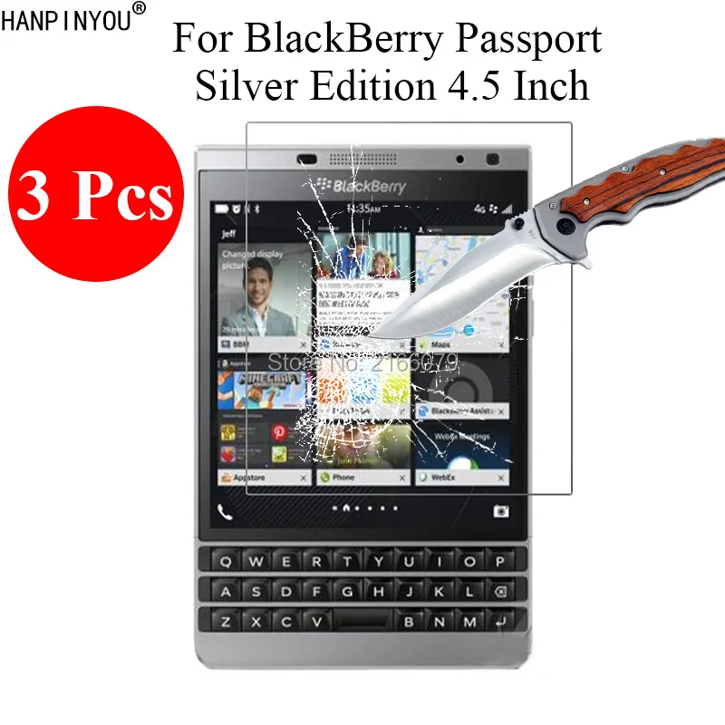 Новое закаленное стекло 3 шт./лот 9H 2.5D Защита экрана для BlackBerry Passport Silver Edition