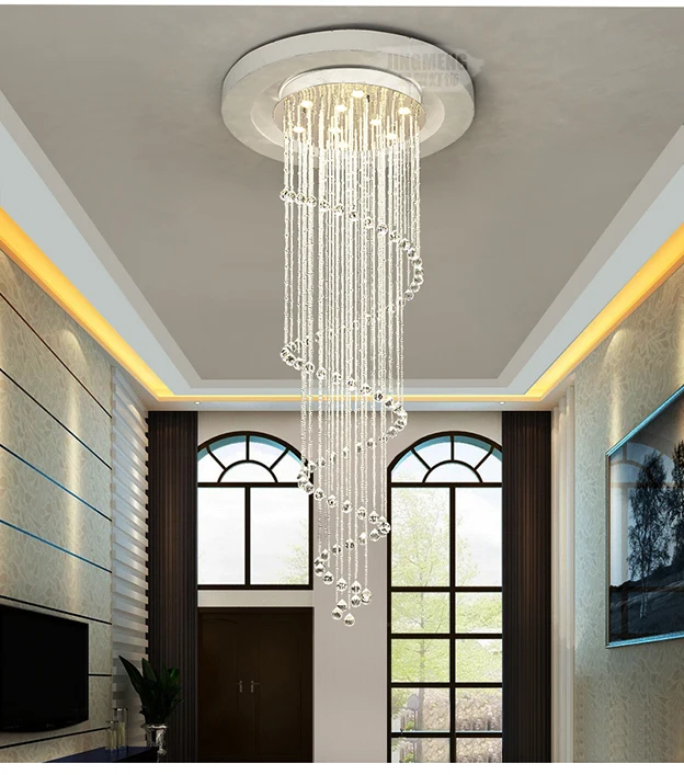 LED Modern Creative Ceiling Light Luxury K9 Crystal For Stairs Restaurant Living Room Home Lighting Engineering | Лампы и освещение