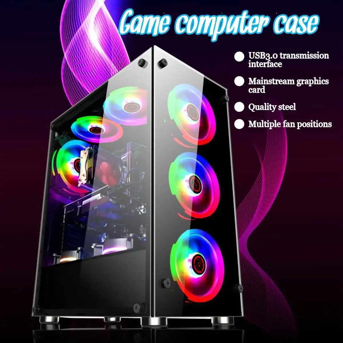 Игровой чехол для настольного компьютера 350x290x410 мм ATX/ m atx/mini itx материнская плата
