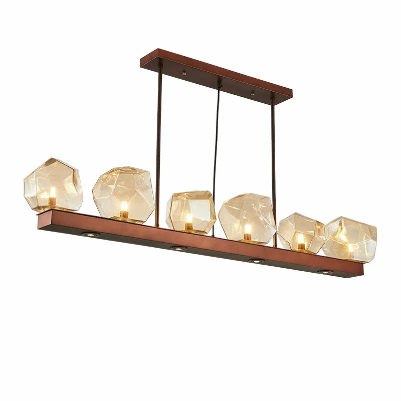 RH Американский Lustre медный цветной светодиодный подвесной светильник Glass Shades для