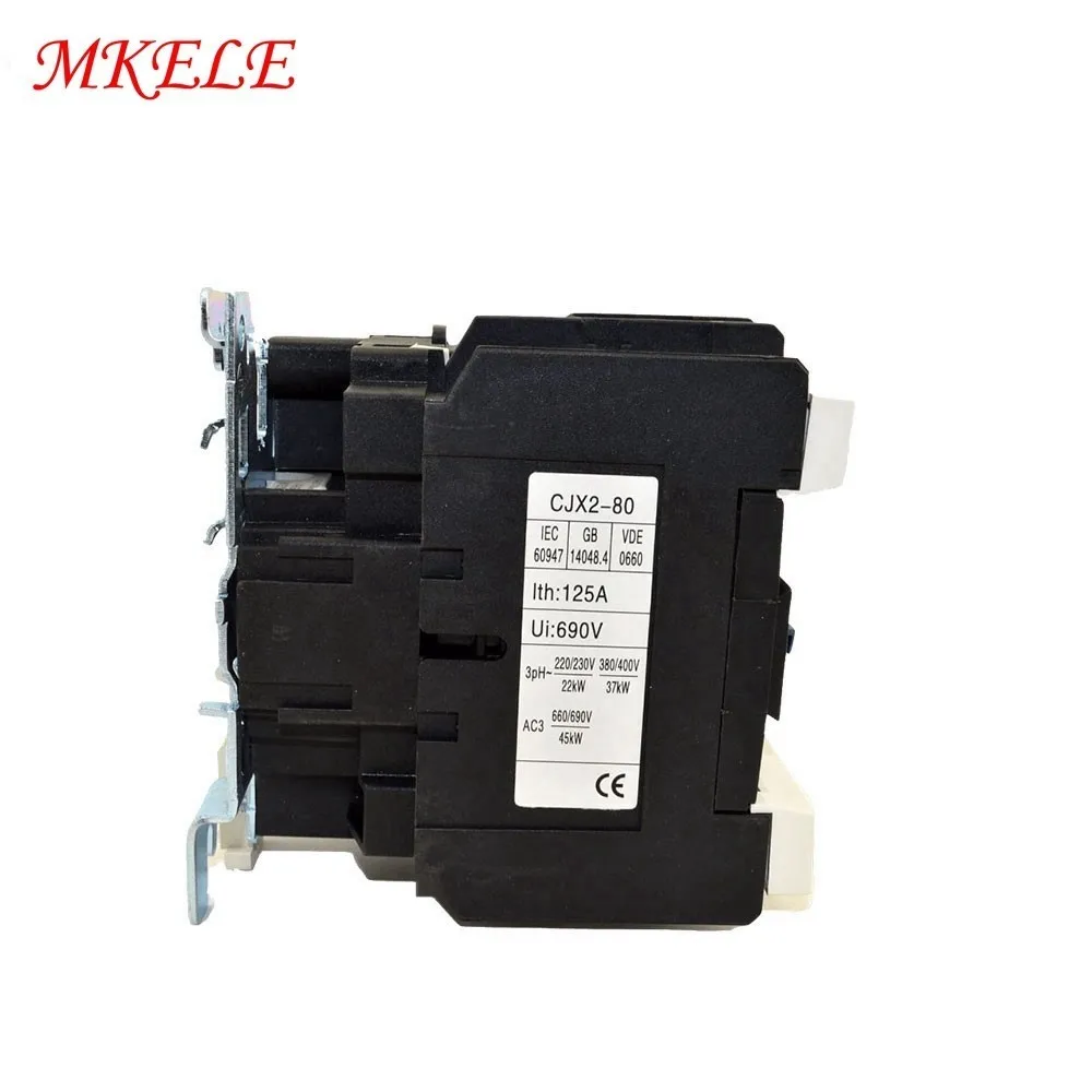 

LC1 3 Phase 3-Pole Coil Voltage CJX2-8011 AC Contator 80A 50/60Hz 380V 220V 110V 36V 24V 3P+1NO+1NC Din Rail Mount AC Contactor