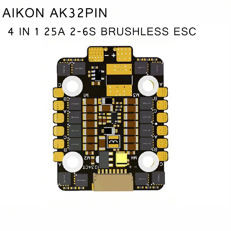 AIKON AK32PIN 4 в 1 25A 2-6S Blheli_32 DSHOT1200 w/5 V/3A BEC бесщеточный ESC для RC моделей запасные части DIY Accs