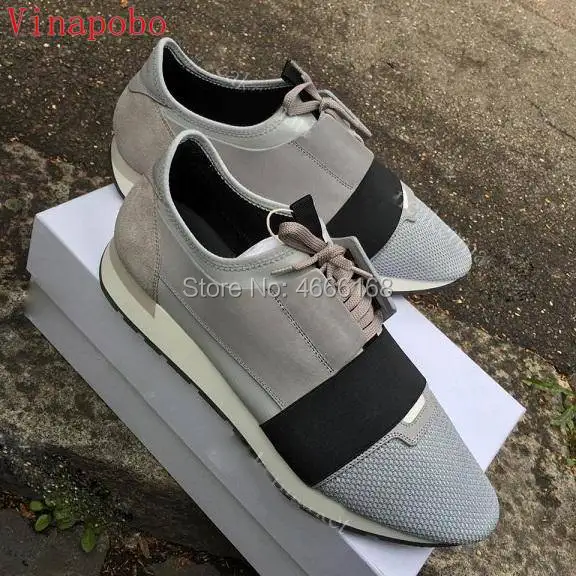 Name Brand New Arrival Man Woman Casual Shoes Flat Fashion Patchwork Leather Mesh Low Cut Lace-up Trainer Runner Outdoors | Обувь