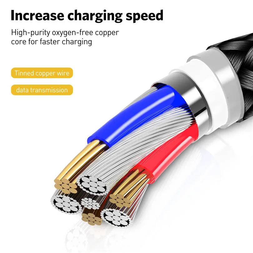 Магнитный usb-кабель USLION 1 м L-Line 90 градусов Micro USB для iPhone X XS Max 8 7 6 Type C кабель Samsung Xiaomi