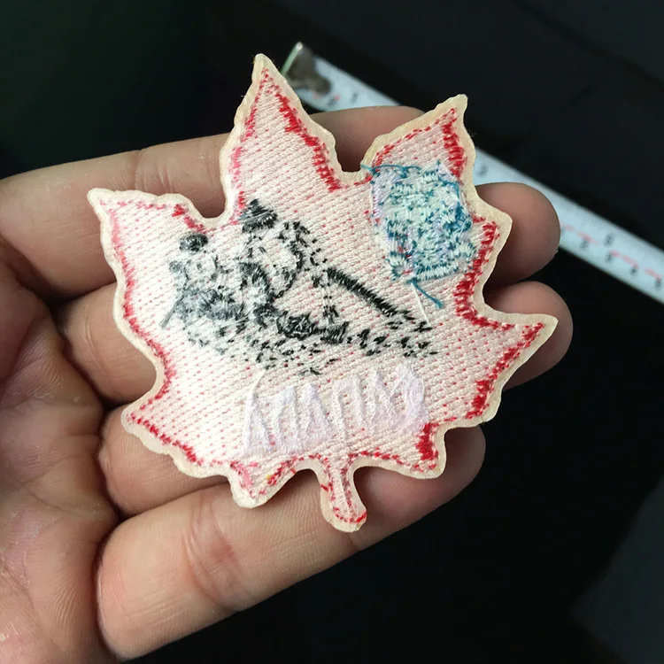 Недорогие патчи PGY в виде канадского кленового флага 1 шт. для утюга на пальто