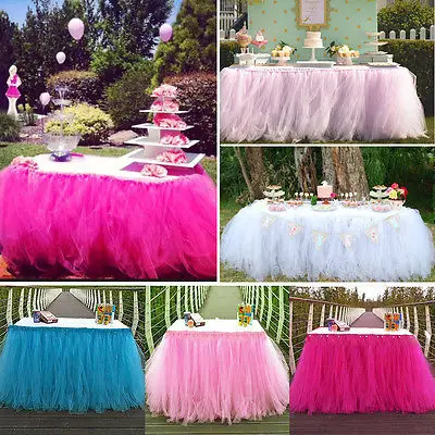 New Style Tulle TUTU Table Skirt Tableware Wedding Party Xmas Cloth Baby Shower Birthday Decor | Дом и сад