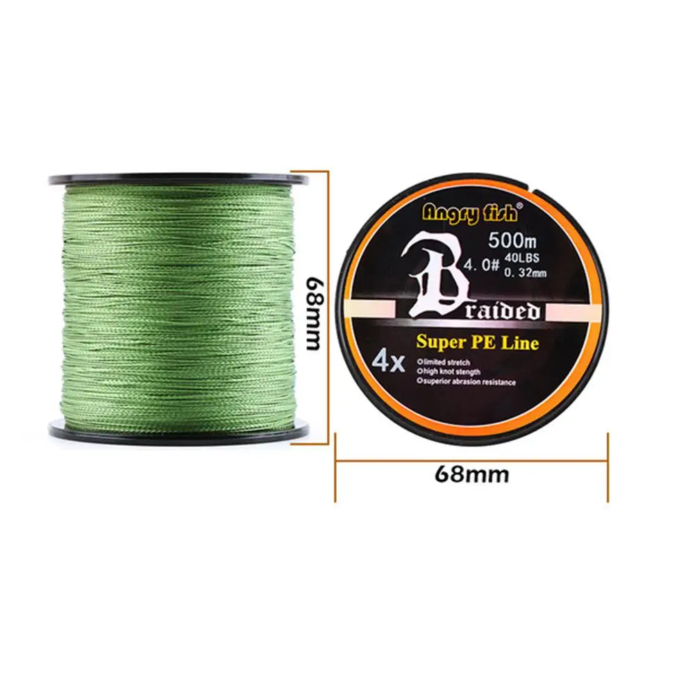 None 500M 547Yds 4 Strands Fishing Braided Wire Super Strong Multifilament Smooth Line 12-80LB 0.1-0.5mm Green | Спорт и развлечения