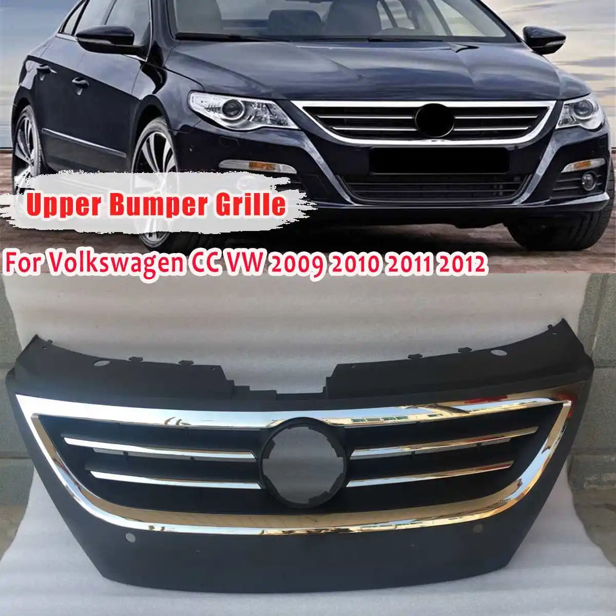 Решетка радиатора для автомобиля Volkswagen V W CC 2009 2012 хромированная сетка