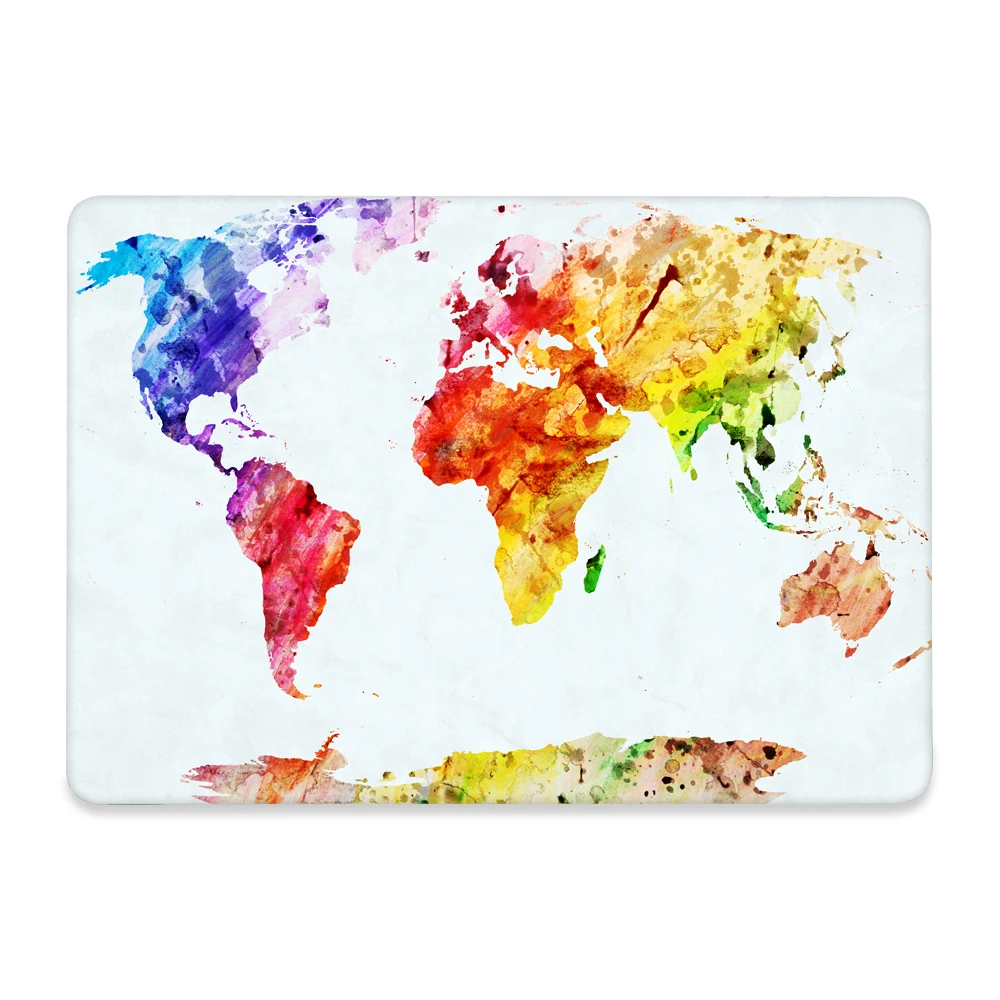 Для нового MacBook Air 13 A1932 2018 Pro 15 с сенсорной панелью чехол карта мира пластиковый