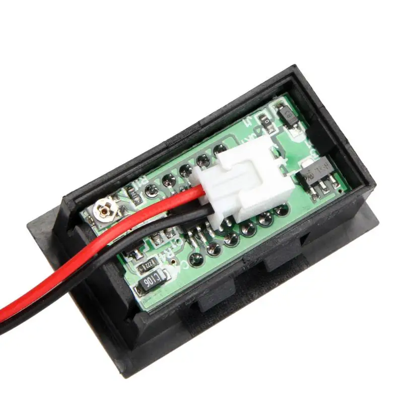 Digital Voltmeter Red/Blue/Green LED Display DC2.5-30V Voltage Meter Detector with Reversal Protection Mini Two Wires | Инструменты