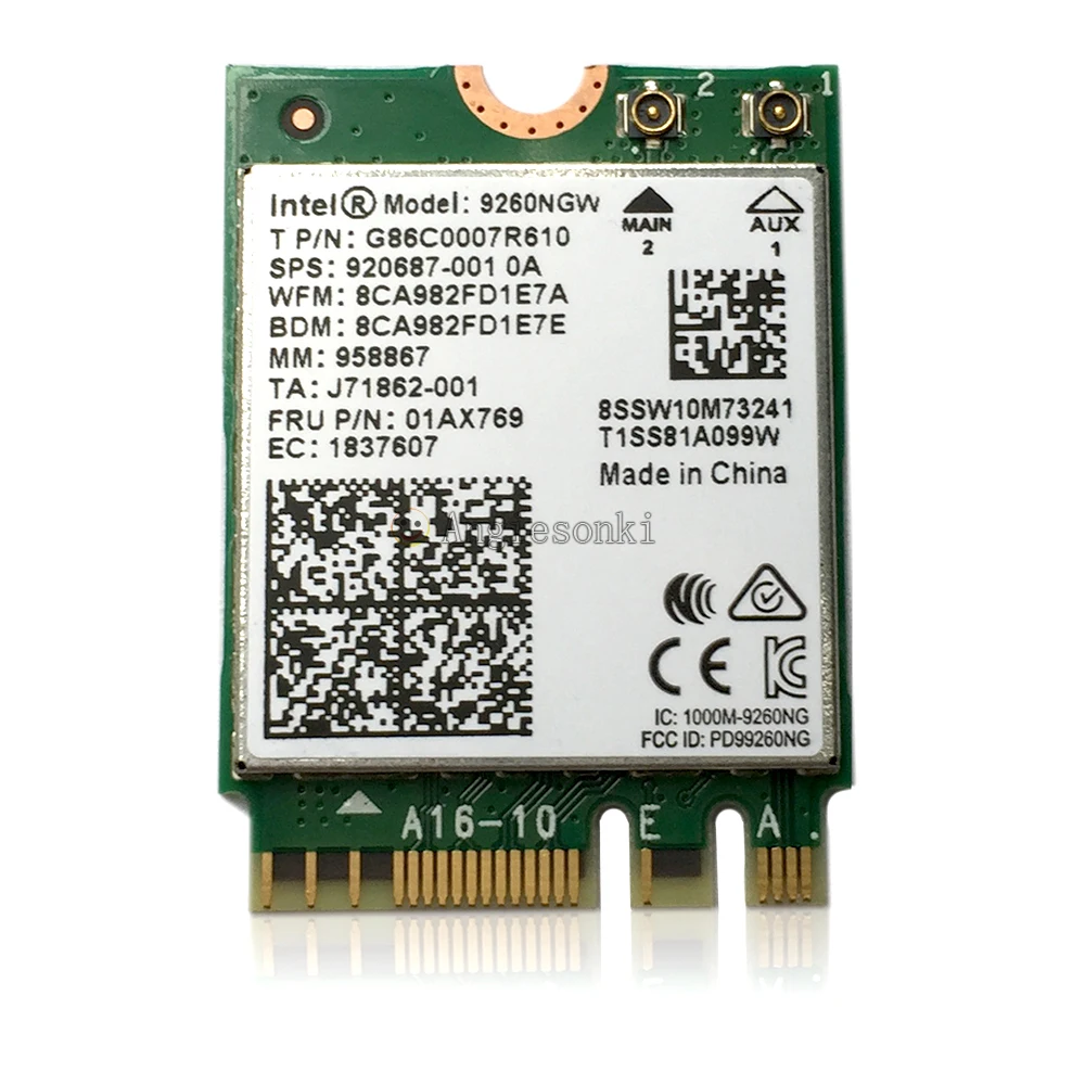 Двухдиапазонная Беспроводная AC 9260 для Intel NGW NGFF 802.11ac MU MIMO 1730 Мбит/с 1 73 Гбит/с WiFi +