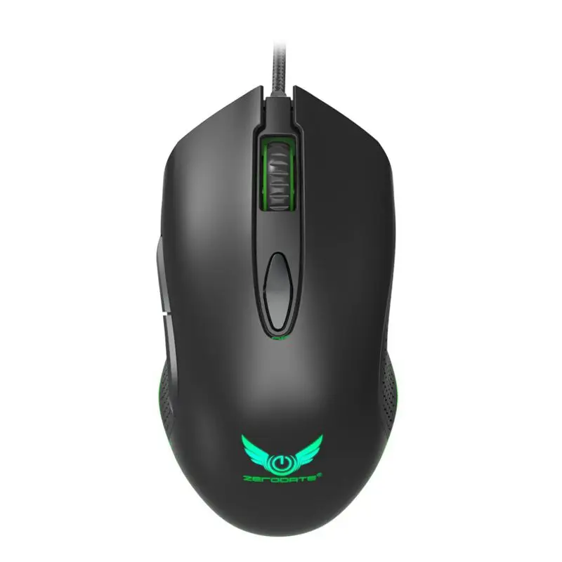 ZERODATE программируемая игровая мышь 4800 dpi 6 кнопок RGB с подсветкой USB оптическая для