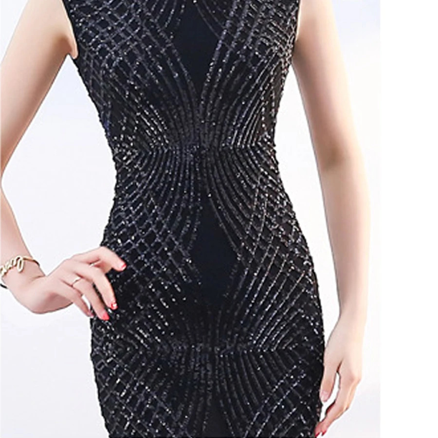 Robe De Soiree Longue 2018 кружевное длинное вечернее платье русалки с круглым вырезом и