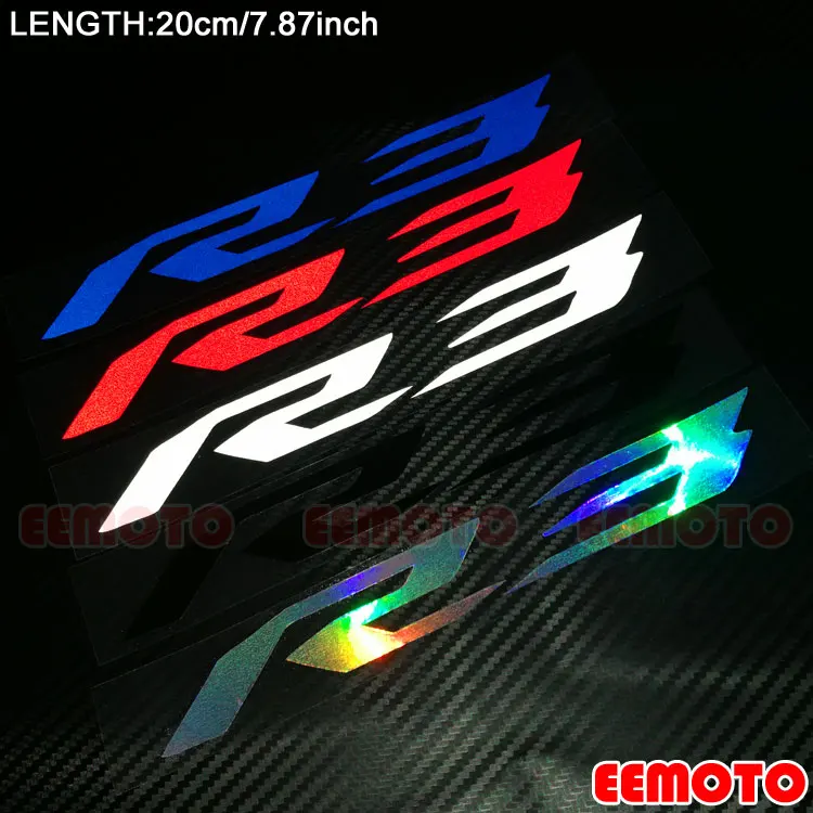 

Motorcycle helmet Body Shell Tank Pad Motorbike Fairing Reflective decoration Decals Laser Stickers for YZF R1 R15 R25 R3