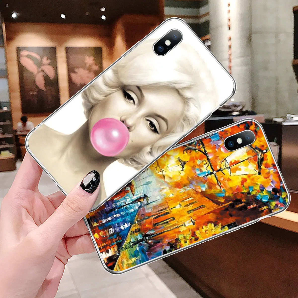 Animal Elephant The Case For iPhone X 8 7 Plus Slim Soft TPU Phone 6 S XS MAS XR Marilyn Monroe Back Cover |