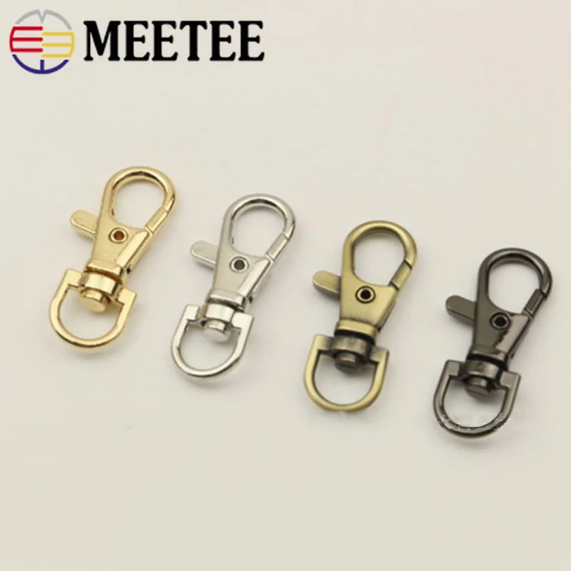 Meetee 10 шт. 32x10 мм сплав собака Сумочка с застежкой металлическая цепочка лобстером
