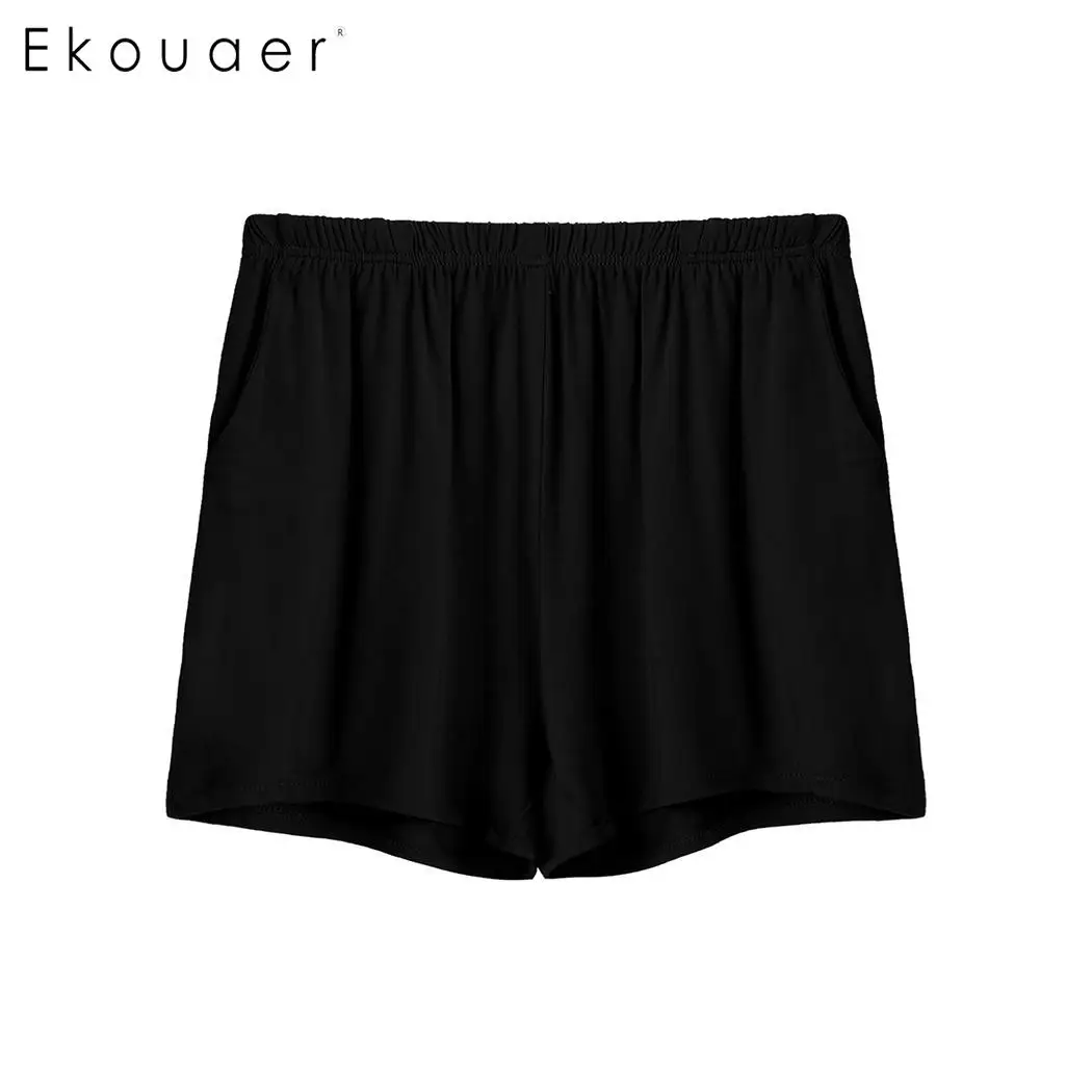 Ekouaer летний пижамный комплект для женщин 100% хлопок полосатая рубашка и Pj короткие