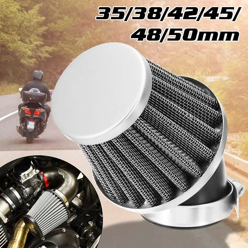 

New Motorcycle Air Filter 35mm 38mm 42mm 48mm 50mm Universal Fit For 50cc 110cc 125cc 140cc Motorcycle ATV Scooter Pit Dirt Bike