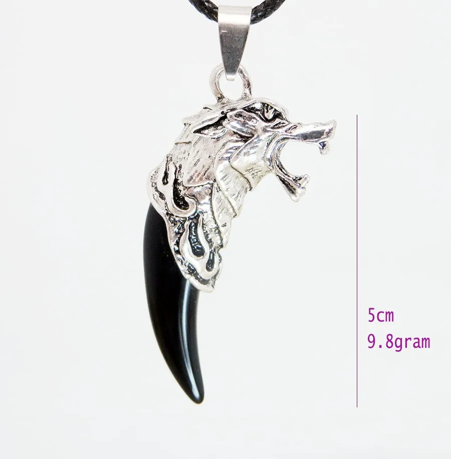 Cool Bronze Wolf Teeth Design Lovely gifts Necklace trendy jewelry For Couples Animal Head Pendant necklace drop shipping | Украшения и
