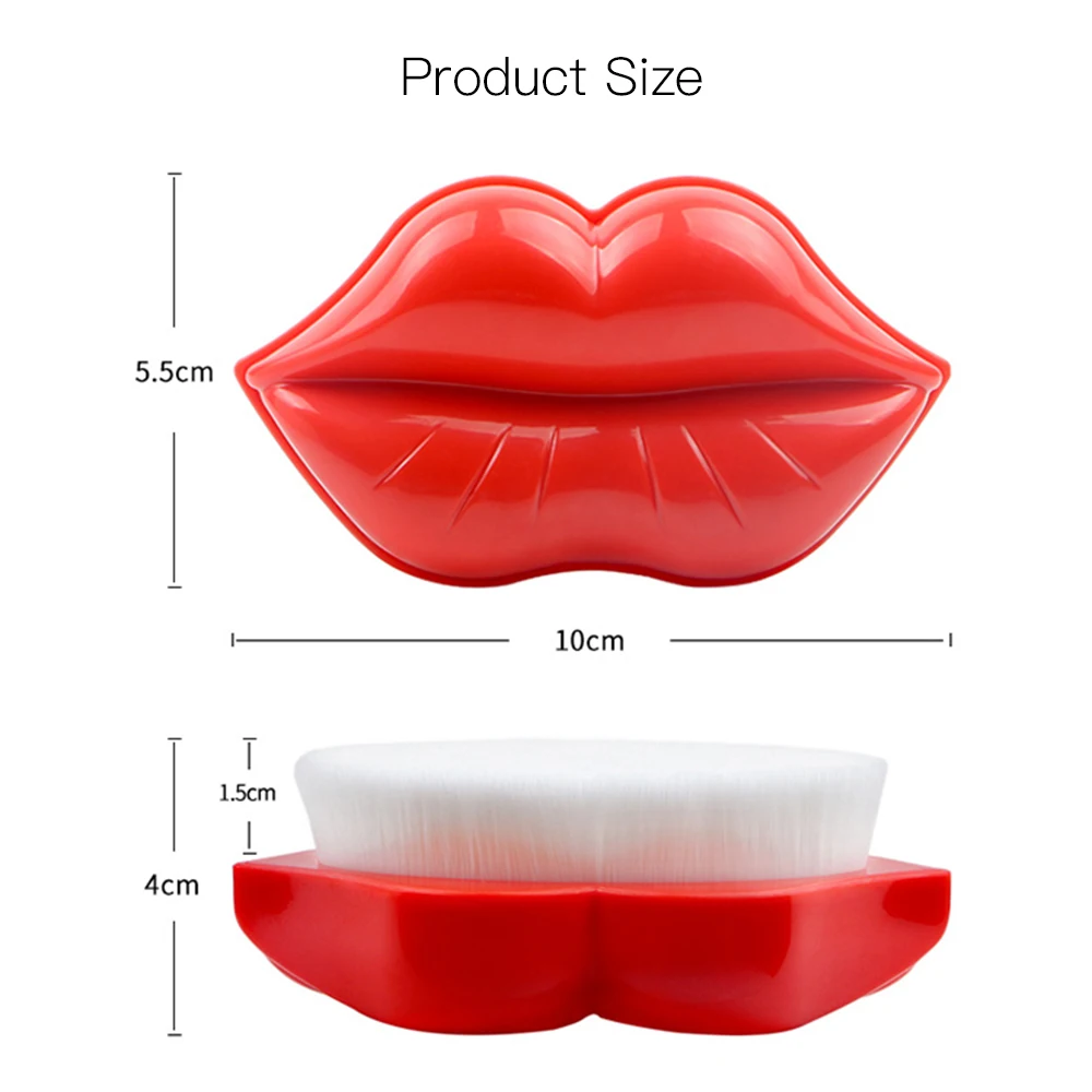 Multi-functional Lip-shaped 3-in-1 Face Cleaning Brush Bathing Facial Makeup Beauty Tool Foundation Brushes | Красота и здоровье