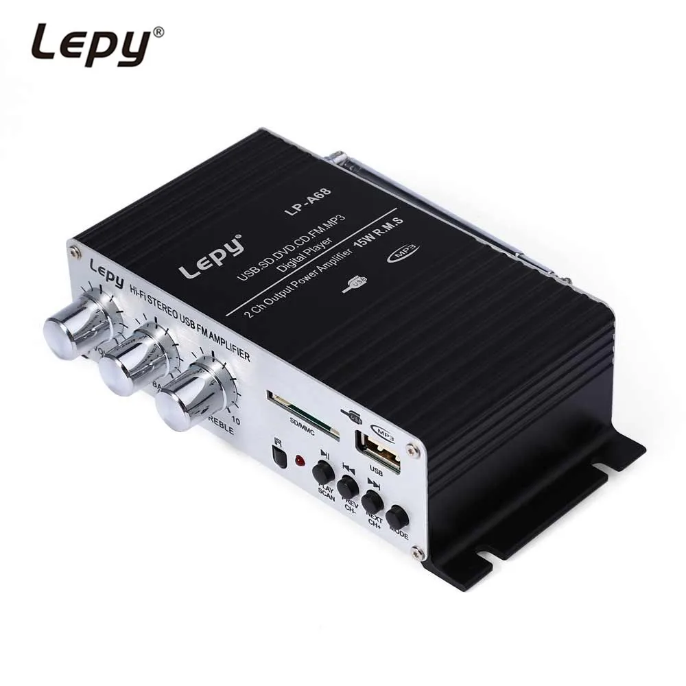 Lepy LP A68 мини усилитель мощности для автомобиля Hi Fi стерео аудио 2 Каналы