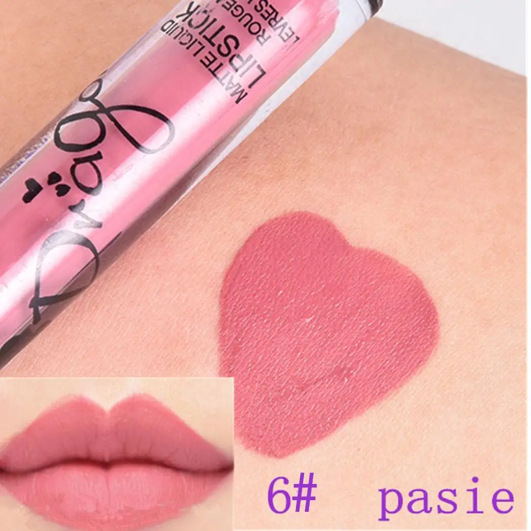 New Makeup Cosmetic Matte Long Lasting Vintage Style Soft Color 1-Color 16 Lip Liquid Lipstick Gloss | Красота и здоровье