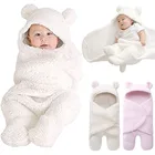 Детское мягкое банное полотенце, детское Флисовое одеяло для приема, однотонный ковер для новорожденных в форме милых животных