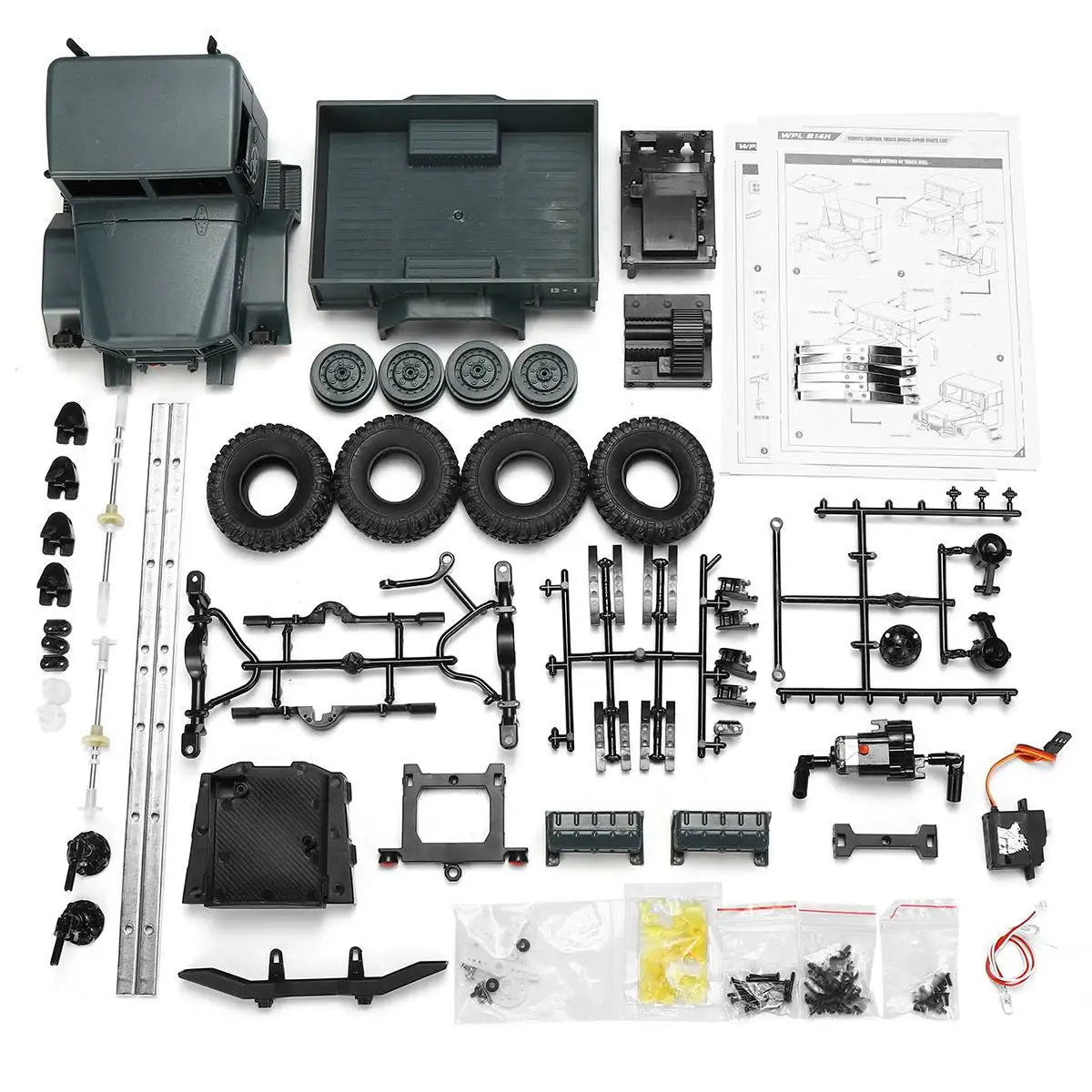 

RC Crawler Off Road Car WPL B-1 DIY Car Kit 1/16 2.4G 4WD Without Electronic Parts ATR ABS Metal Assemble For Boy Children kids