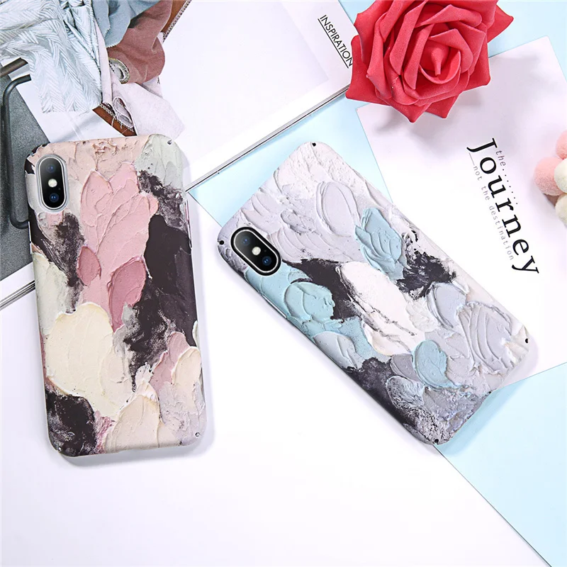 Lovebay Phone Case For iPhone 6 6s 7 8 Plus X XR XS Max Luminous Retro Art Graffiti Hard PC Full Cover |