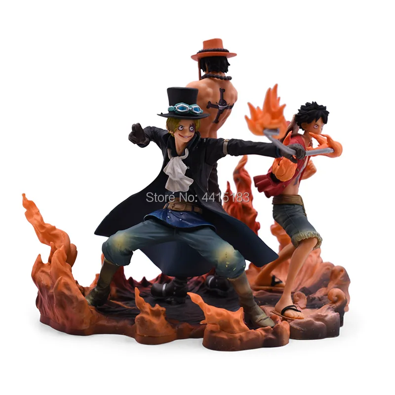 Оригинальная Аниме One Piece Luffy Sabo Portgas.D.Ace ПВХ экшн фигурка кукла Коллекционная