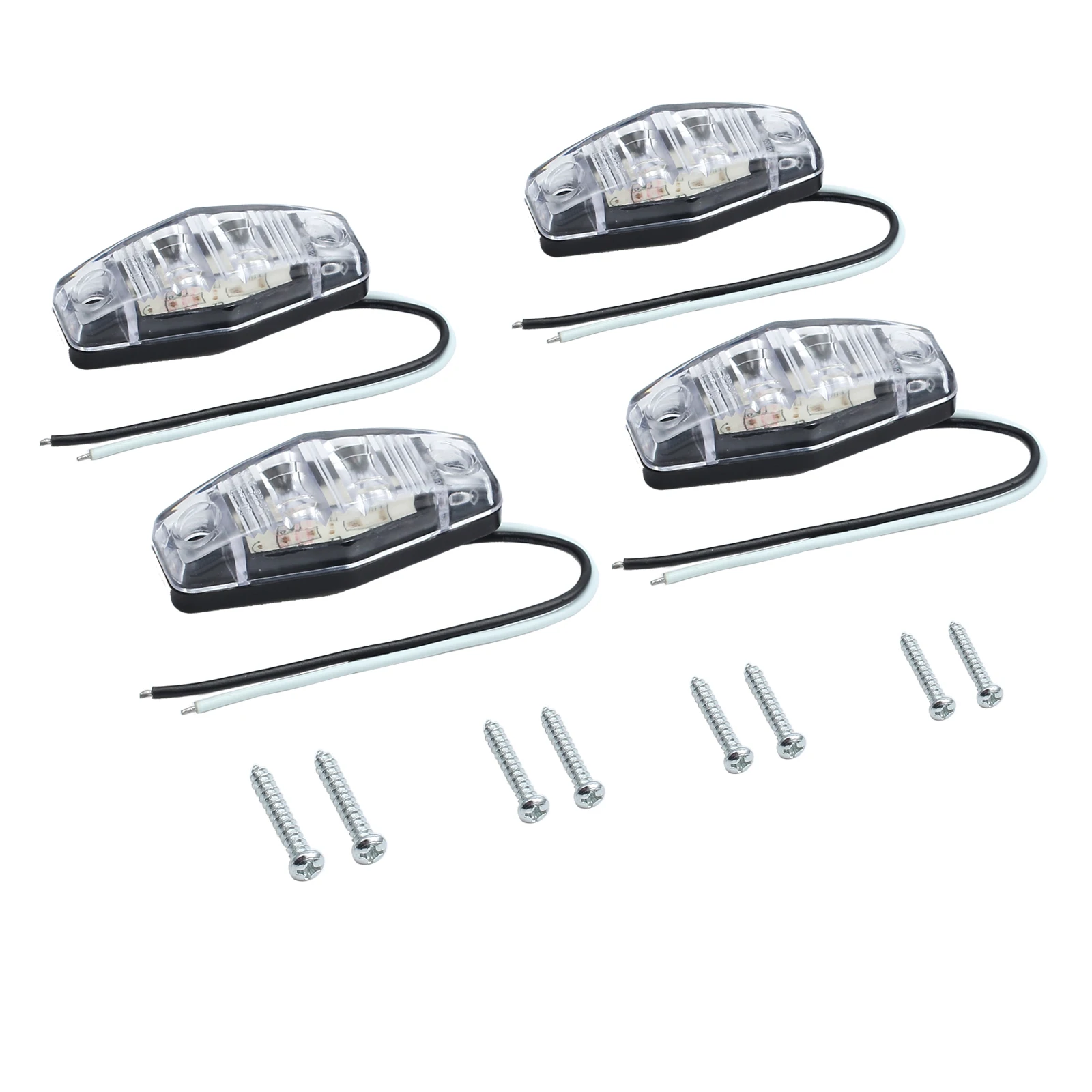 AUTOUTLET 4 шт. 2LED спереди боковой габаритный фонарь красный/желтый/белый свет
