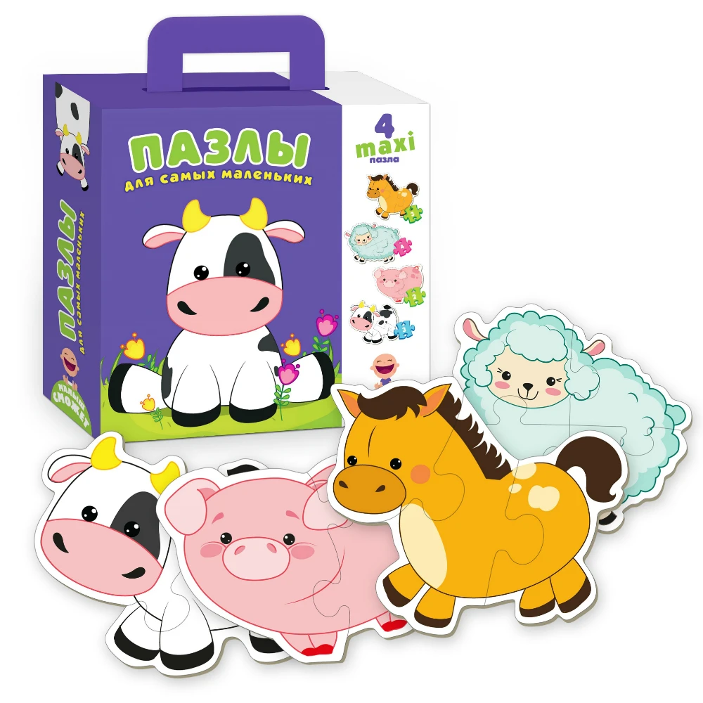 Пазлы для самых маленьких Vladi Toys &quotКоровка&quot | Игрушки и хобби