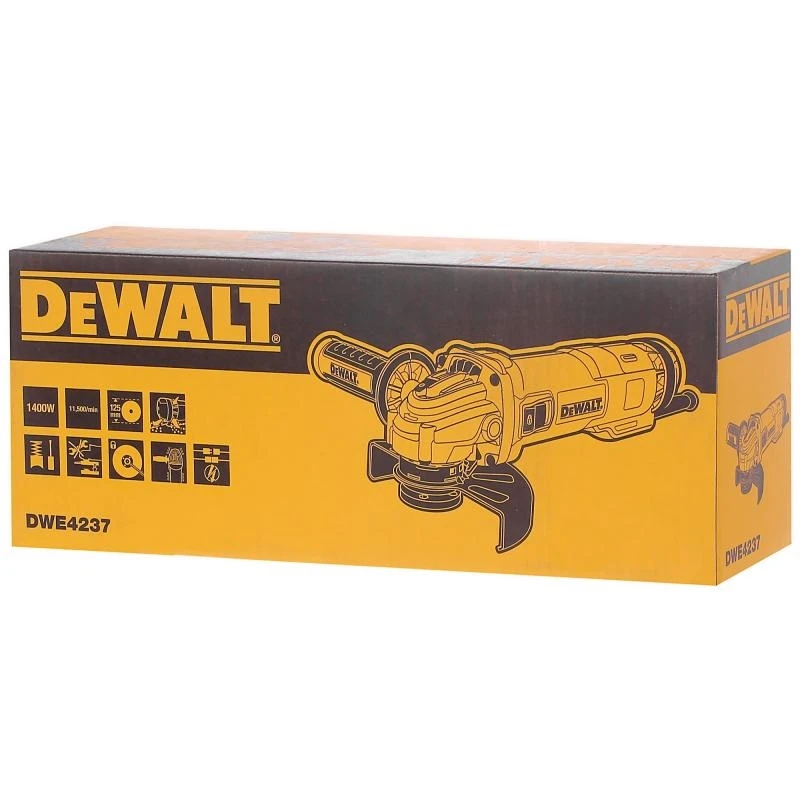 Машина шлифовальная угловая DeWalt DWE4237 (Мощность 1400 Вт 11500 об/мин холостого хода