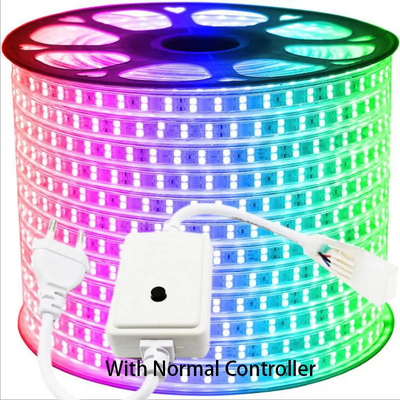 1 12 мес. комплект Двухрядные RGB Светодиодные ленты 96 светодиодов/M 5050 220V Цвет