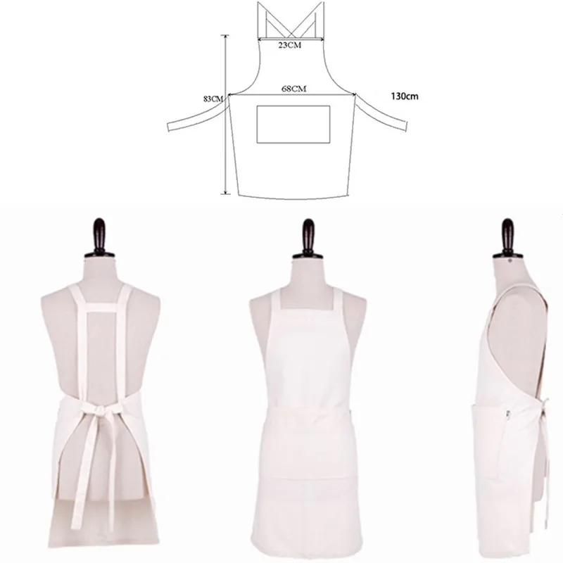 

Long White Gray Canvas Crafting Painting Apron Artist Drawer Painter Smock Carpenter Potter Gardener Wood Worker Work Wear B84