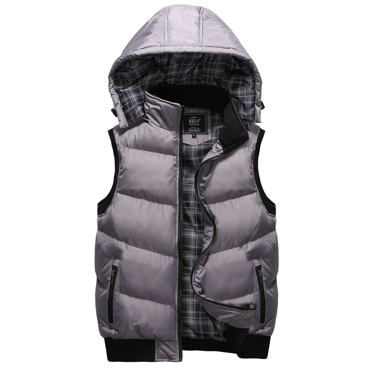 Male Even Hat Autumn And Winter Loose Coat Vest Leisure Time Man Korean Trend Will Code Waistcoat New Arrivals Limited On Sale | Мужская