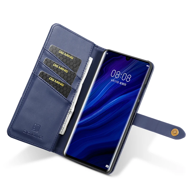 Чехол книжка из натуральной кожи в стиле ретро для телефона Huawei P30 P20 Pro с
