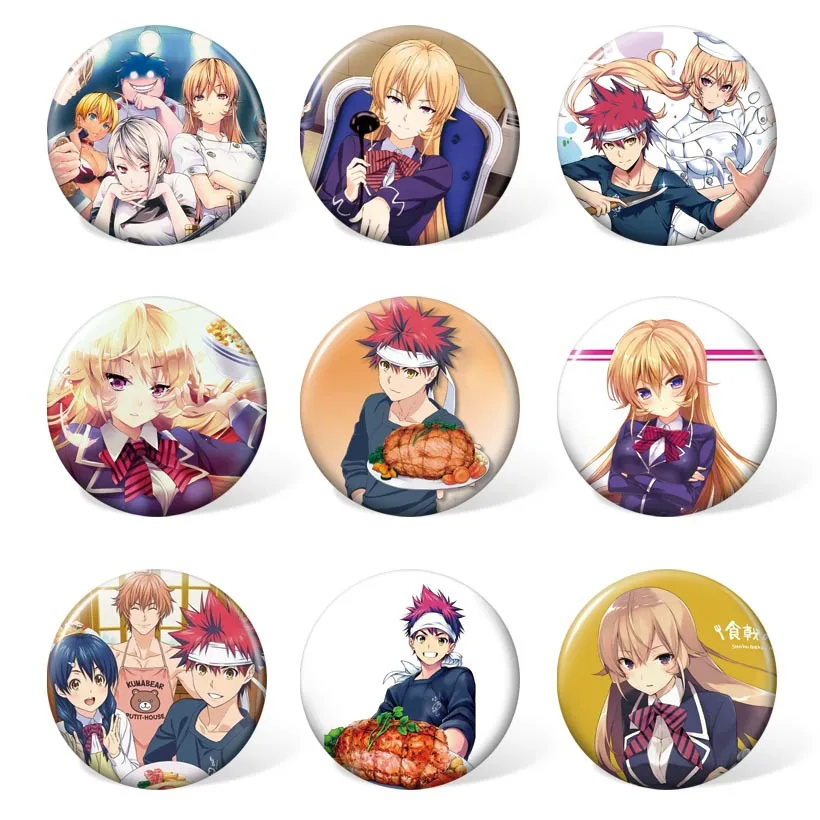 9 шт./лот аниме Shokugeki no Soma значки игрушки брошь модель булавки для подарков Размер